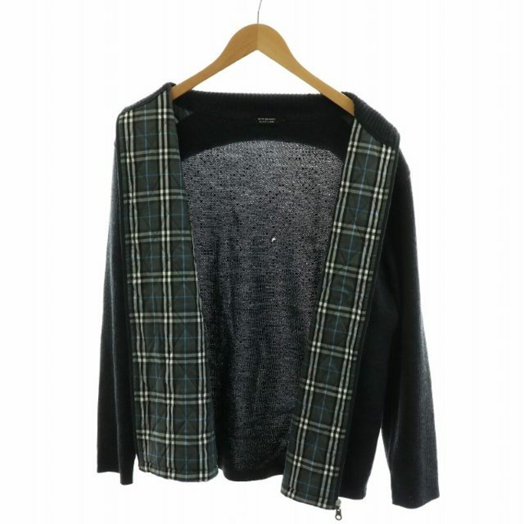 BURBERRY BLACK LABEL(バーバリーブラックレーベル)のBURBERRY BLACK LABEL リブニットジャケット ジップアップ メンズのトップス(ニット/セーター)の商品写真