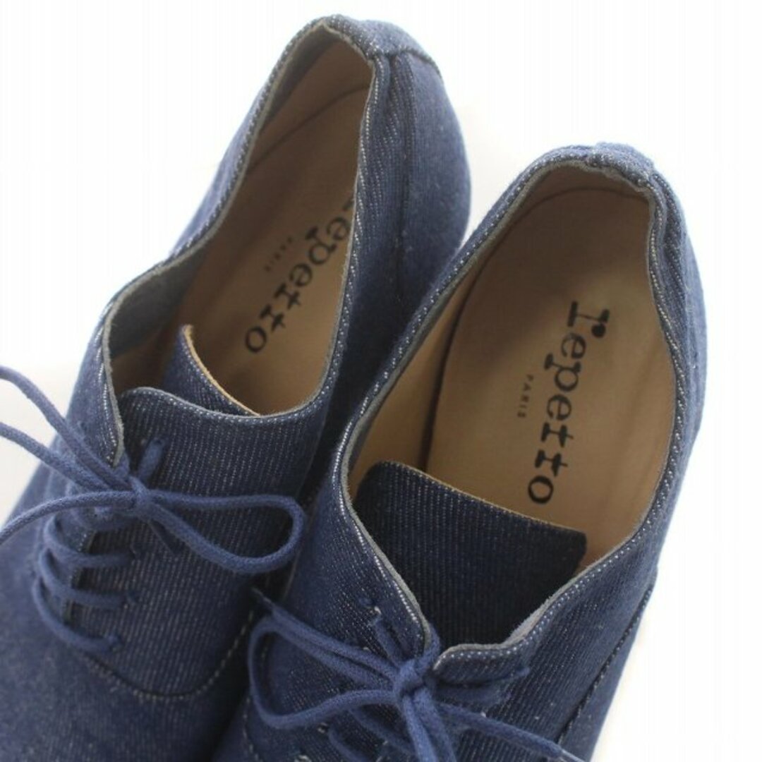 repetto(レペット)のレペット Repetto ブーティ ハイヒール デニム レースアップ 24 青 レディースの靴/シューズ(ブーツ)の商品写真