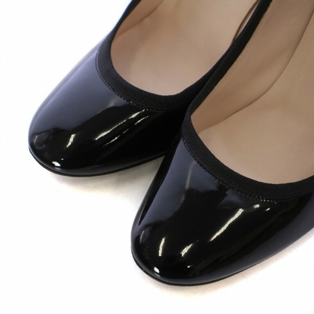 repetto(レペット)のレペット パンプス チャンキー ハイヒール エナメル 37 23.3cm 黒 レディースの靴/シューズ(ハイヒール/パンプス)の商品写真