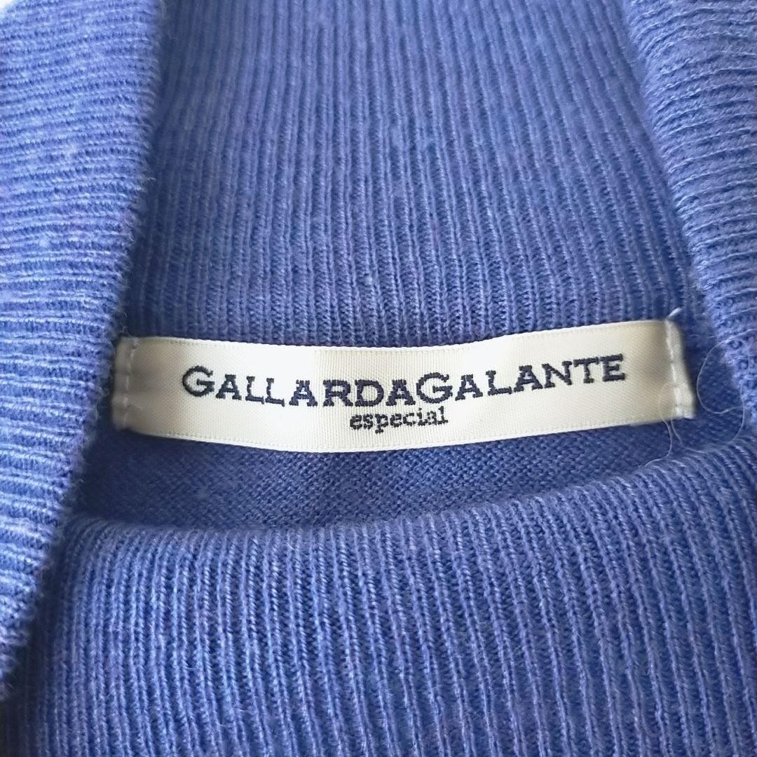 GALLARDA GALANTE(ガリャルダガランテ)のガリャルダガランテ　薄手ニット　ワイドシルエットブ　ハイネック　Ｆ　ブルー レディースのトップス(ニット/セーター)の商品写真