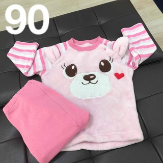 女の子　パジャマ　90 うさぎ　ピンク　寝巻き(パジャマ)