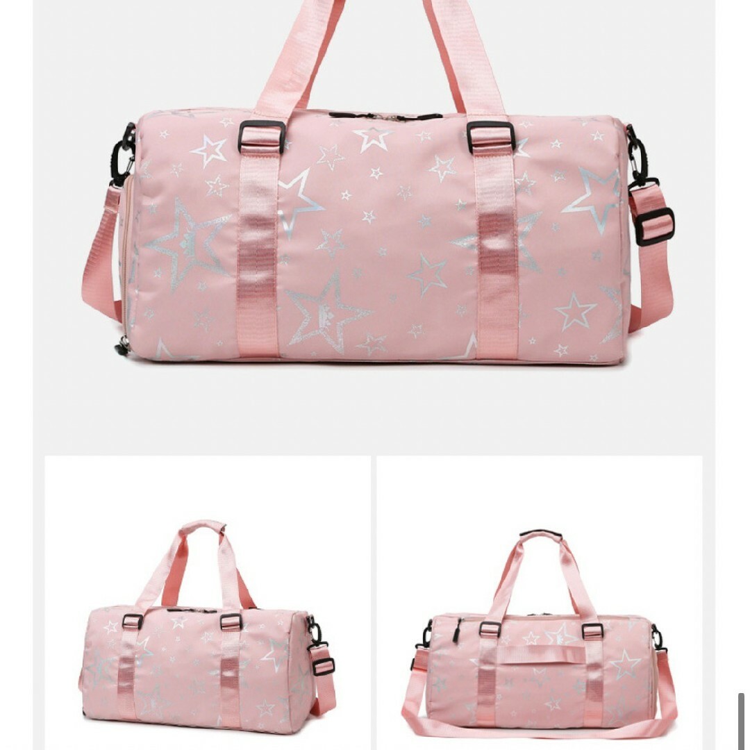 星柄 ボストンバッグ ピンク スター トラベルバッグ ショルダーバッグ 旅行 レディースのバッグ(ボストンバッグ)の商品写真