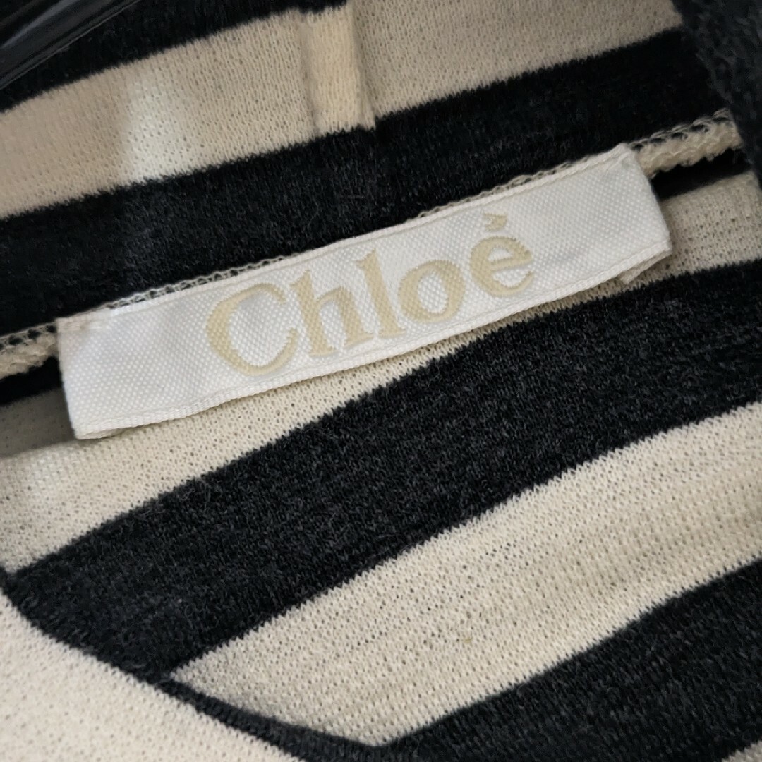 Chloe(クロエ)のChloe クロエ タートルネック ボーダー カットソー レディースのトップス(カットソー(長袖/七分))の商品写真