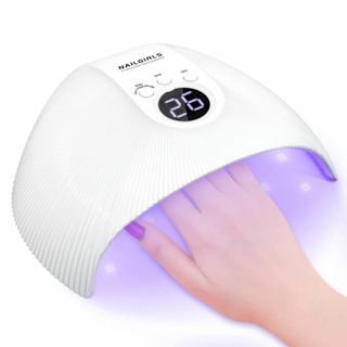 【色: ホワイト】NAILGIRLS LED & UV ネイルライト 75W ジ(ネイルケア)