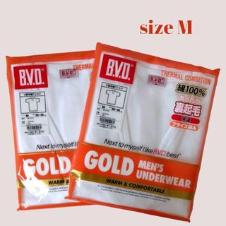 ビーブイディー(BVD)の新品/2枚 M BVD 半袖 メンズ シャツ インナー 下着  Tシャツ 白(その他)