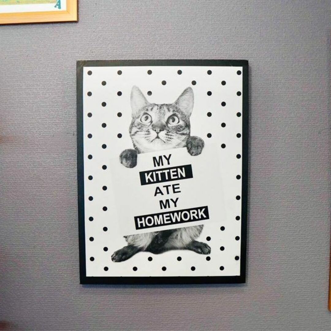 キャンバスアート〈キトン〉猫 インテリア インテリア/住まい/日用品のインテリア小物(その他)の商品写真