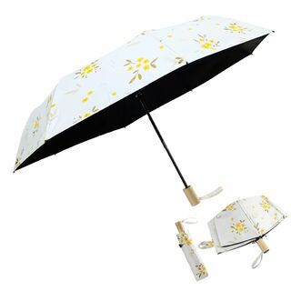 【色: Yellow】KITATU日傘 折りたたみ傘 軽量 レディース おりたた(その他)