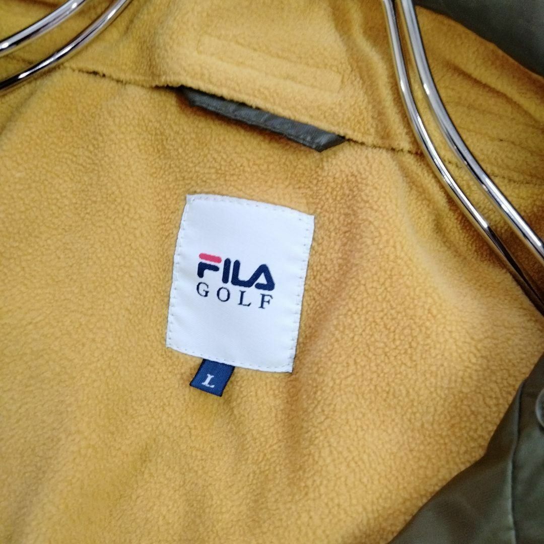 FILA(フィラ)のフィラゴルフ　ダウンロングコート　Ａライン　L　ショールカラー　女優襟　 スポーツ/アウトドアのゴルフ(ウエア)の商品写真