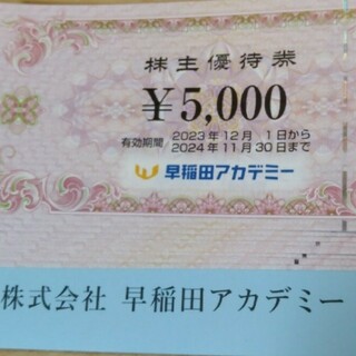 早稲田アカデミー 株主優待券40枚200,000円分(その他)