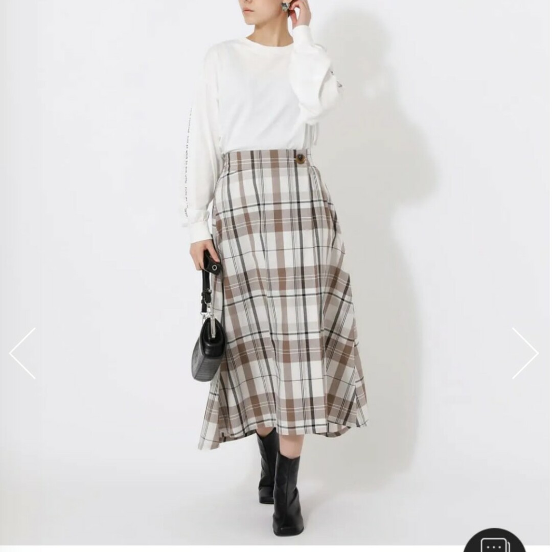 AZUL by moussy(アズールバイマウジー)のAzul by moussy BIG CHECK WRAP SKIRT レディースのスカート(ロングスカート)の商品写真