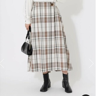 AZUL by moussy - Azul by moussy BIG CHECK WRAP SKIRT