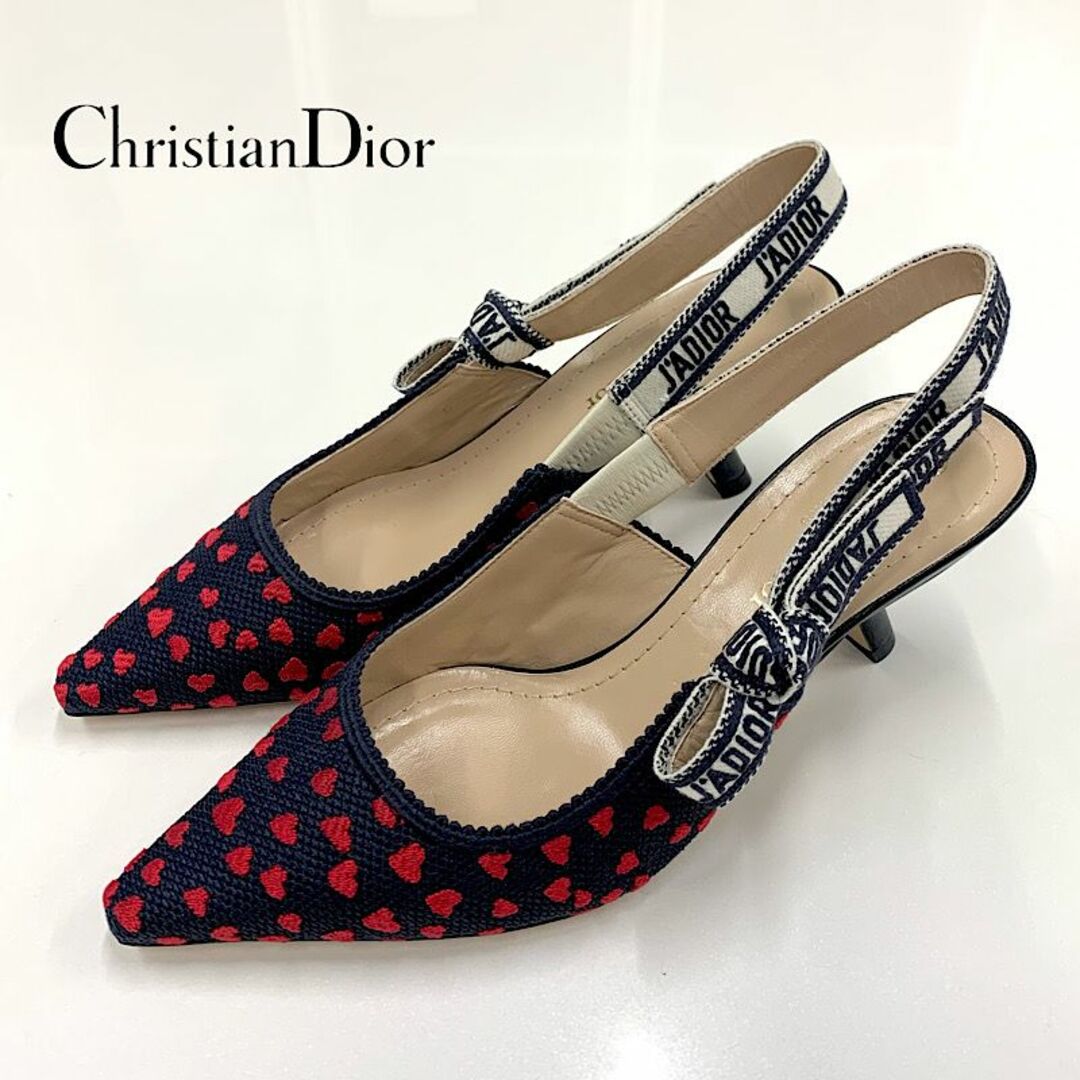 Christian Dior(クリスチャンディオール)の9431 クリスチャンディオール J'ADIOR ファブリック ハート パンプス レディースの靴/シューズ(ハイヒール/パンプス)の商品写真