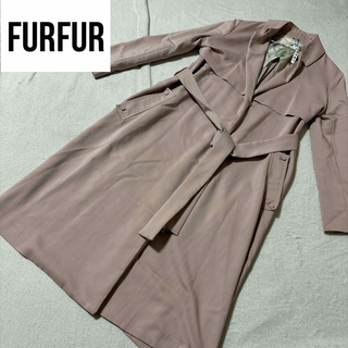 ファーファー(fur fur)のFURFUR ファーファー　レディース　ステンカラーコート　フリーサイズ(トレンチコート)