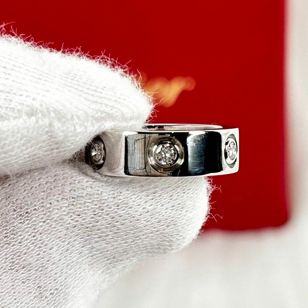 Cartier(カルティエ)の新品仕上げ済✨CARTIER ラブリング フルダイヤ WG #48 約8号 レディースのアクセサリー(リング(指輪))の商品写真