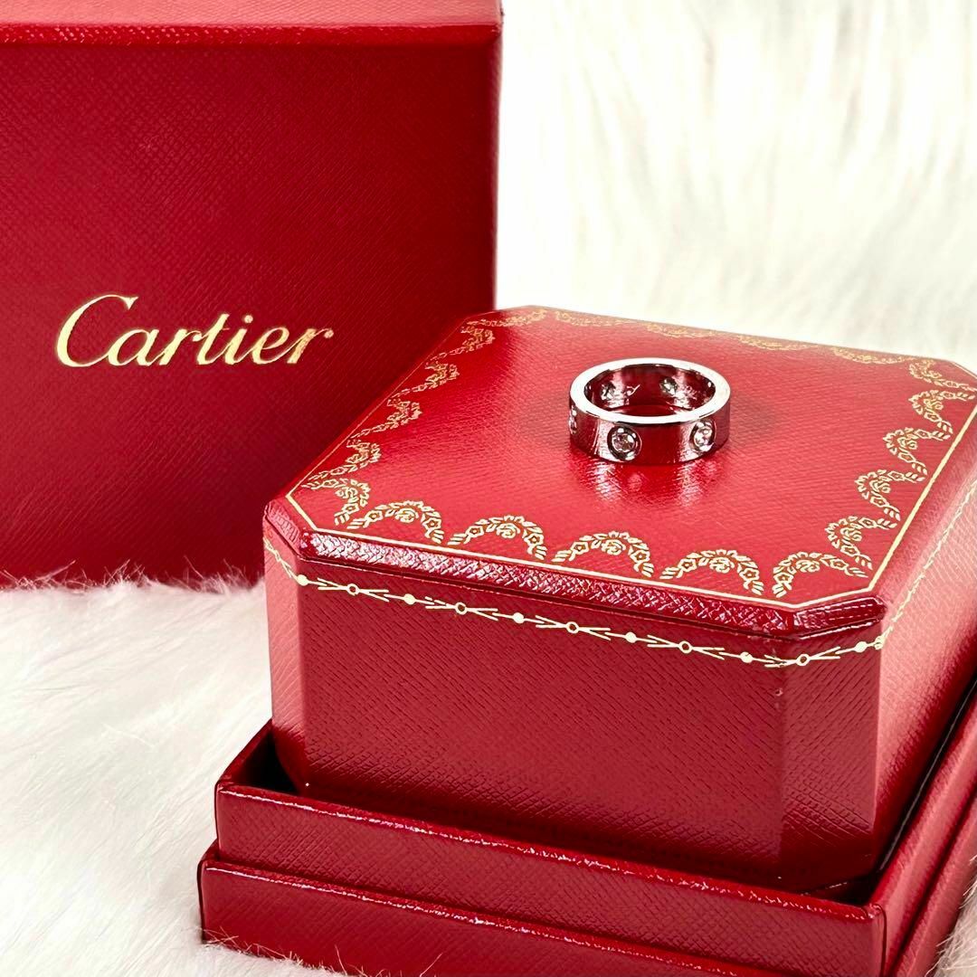 Cartier(カルティエ)の新品仕上げ済✨CARTIER ラブリング フルダイヤ WG #48 約8号 レディースのアクセサリー(リング(指輪))の商品写真
