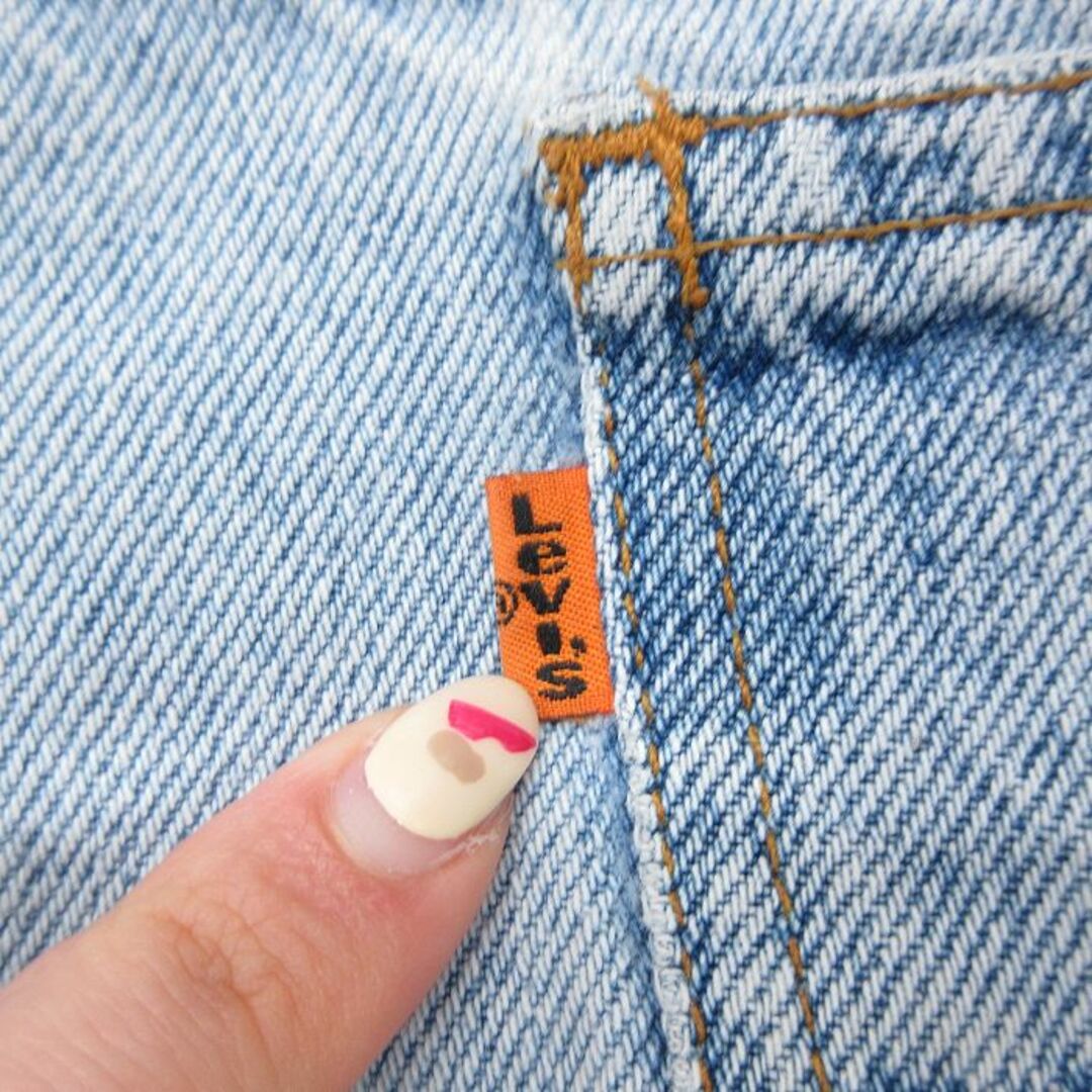 Levi's(リーバイス)のW31★古着 リーバイス Levis 560 ショート パンツ ショーツ メンズ 90年代 90s コットン 薄紺 ネイビー デニム 23may06 中古 ボトムス 短パン ショーパン ハーフ メンズのパンツ(ワークパンツ/カーゴパンツ)の商品写真