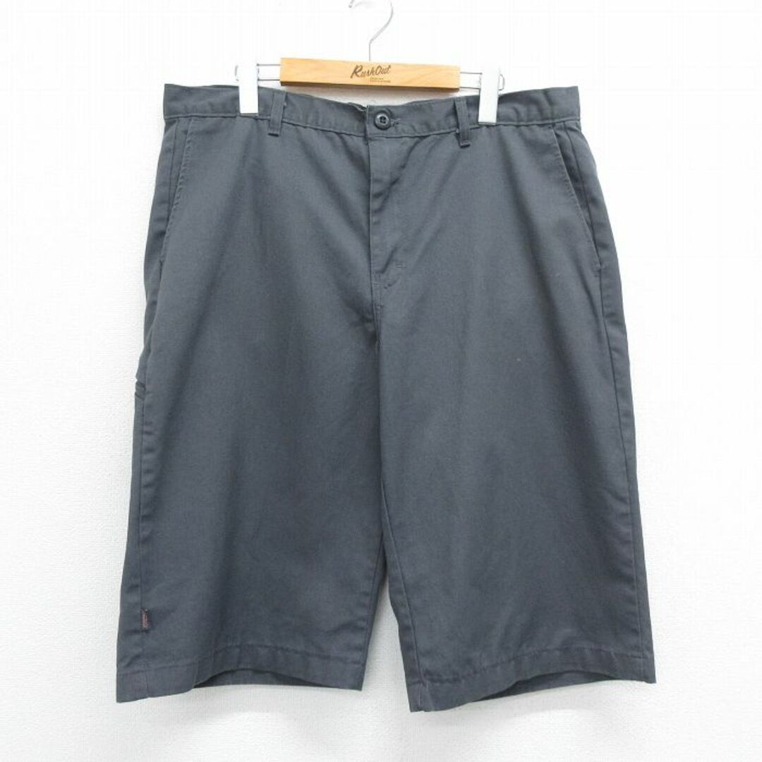 Dickies(ディッキーズ)のW39★古着 ディッキーズ Dickies ハーフ ワーク パンツ ショーツ メンズ グレー 23may11 中古 ボトムス 短パン ショーパン メンズのパンツ(ワークパンツ/カーゴパンツ)の商品写真