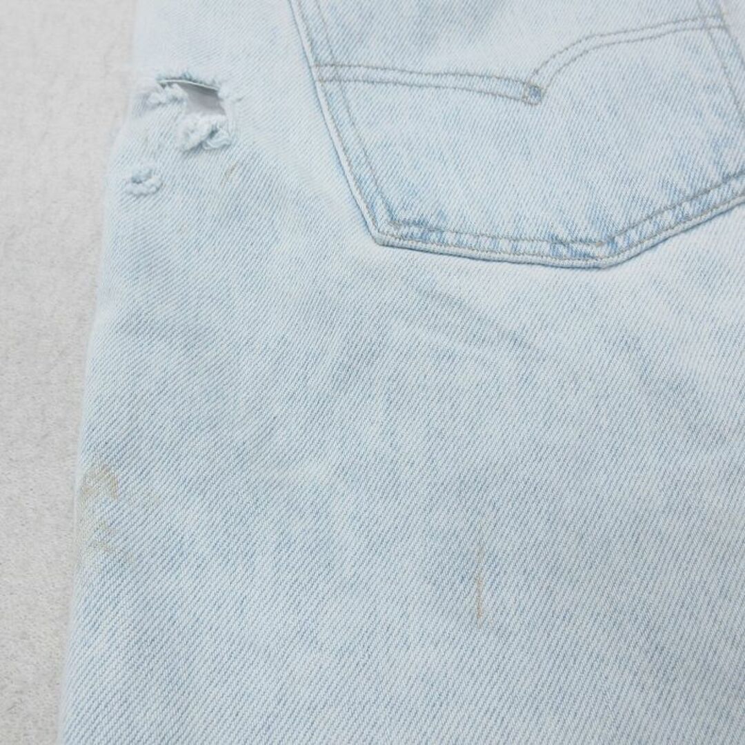 Levi's(リーバイス)のW39★古着 リーバイス Levis 550 ハーフ パンツ ショーツ メンズ 00年代 00s 大きいサイズ コットン 薄紺 ネイビー デニム 23may12 中古 ボトムス 短パン ショーパン ショート メンズのパンツ(ワークパンツ/カーゴパンツ)の商品写真