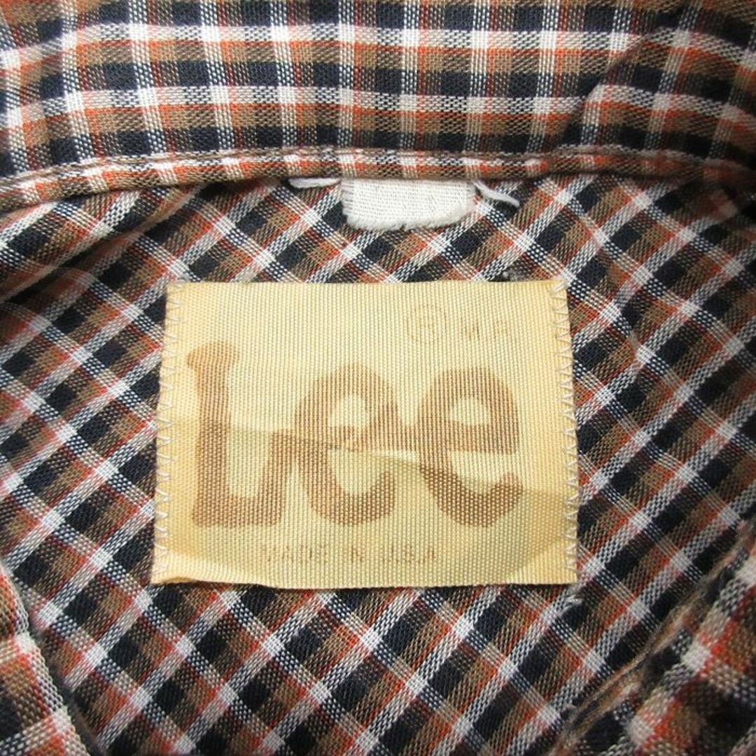 Lee(リー)のS★古着 リー Lee 長袖 ブランド シャツ メンズ 80年代 80s 茶他 ブラウン チェック 23may01 中古 トップス メンズのトップス(シャツ)の商品写真