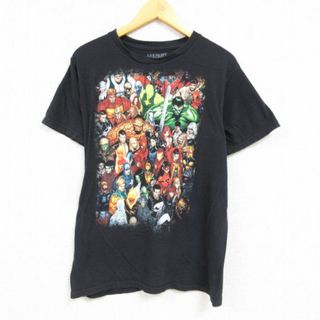 M★古着 半袖 Tシャツ メンズ マーベル ブラックボルト デアデビル ゴーストライダー コットン クルーネック 黒 ブラック 23may13 中古