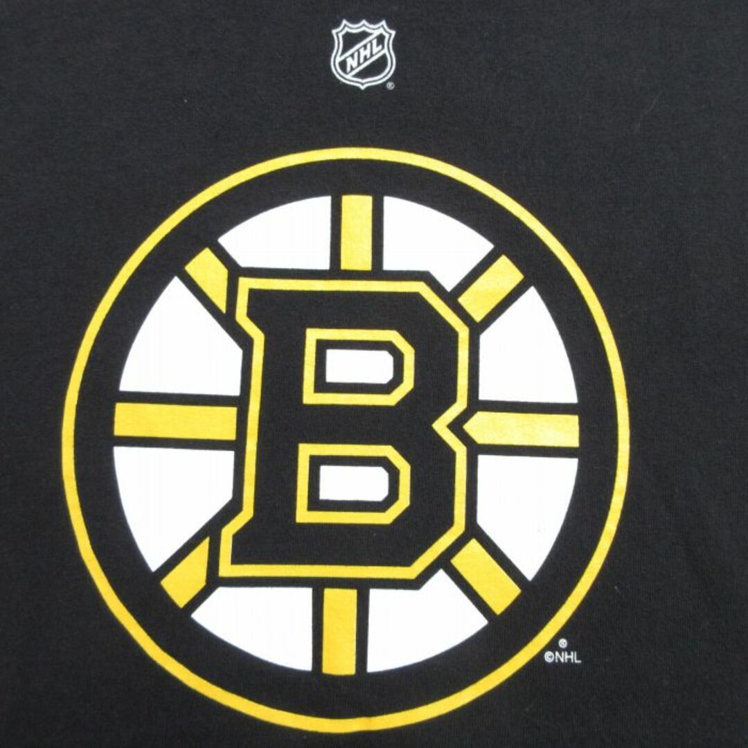 Reebok(リーボック)のXL★古着 リーボック REEBOK 半袖 ブランド Tシャツ メンズ NHL ボストンブルーインズ ズデノチャラ 33 コットン クルーネック 黒 ブラック アイスホッケー 23may15 中古 メンズのトップス(Tシャツ/カットソー(半袖/袖なし))の商品写真