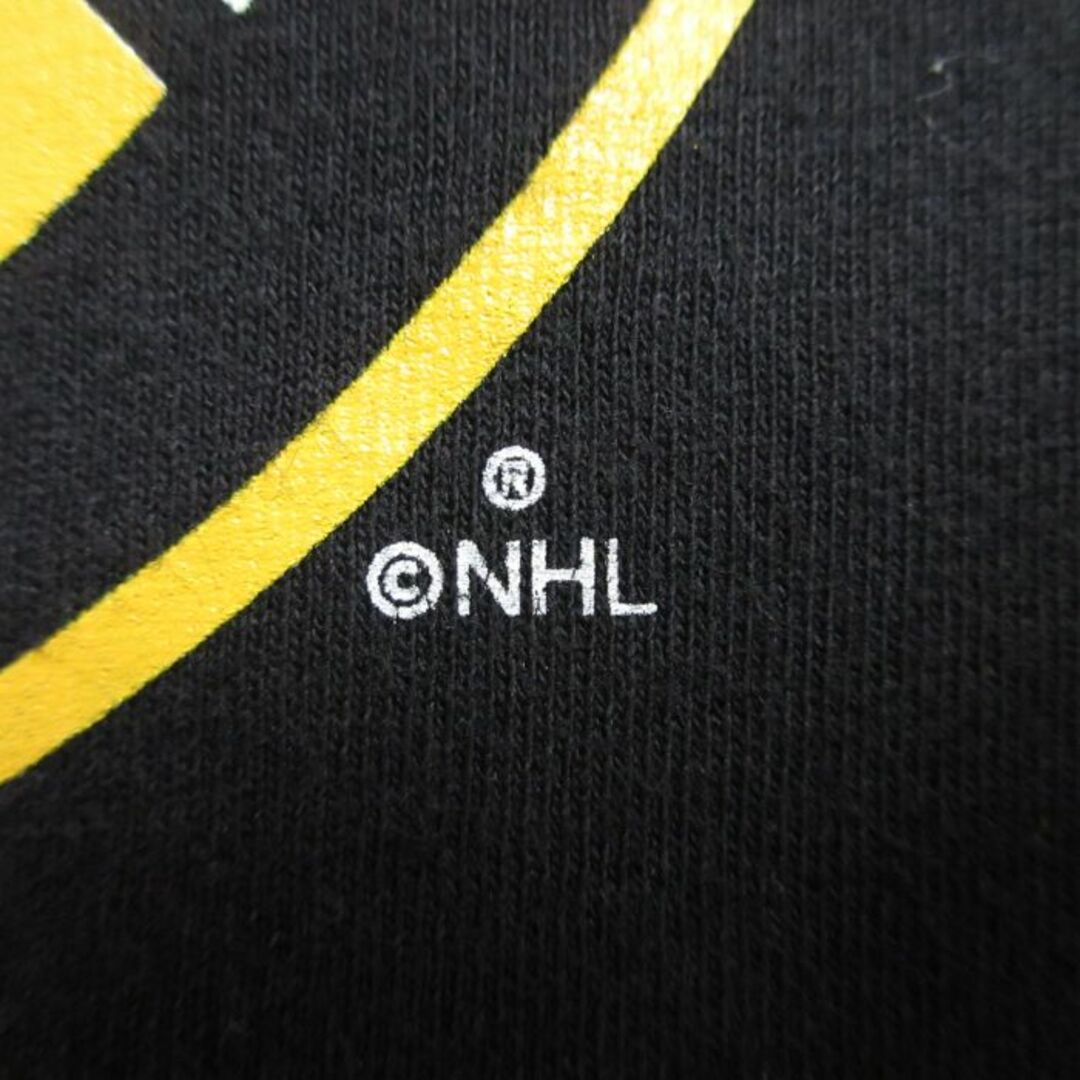 Reebok(リーボック)のXL★古着 リーボック REEBOK 半袖 ブランド Tシャツ メンズ NHL ボストンブルーインズ ズデノチャラ 33 コットン クルーネック 黒 ブラック アイスホッケー 23may15 中古 メンズのトップス(Tシャツ/カットソー(半袖/袖なし))の商品写真