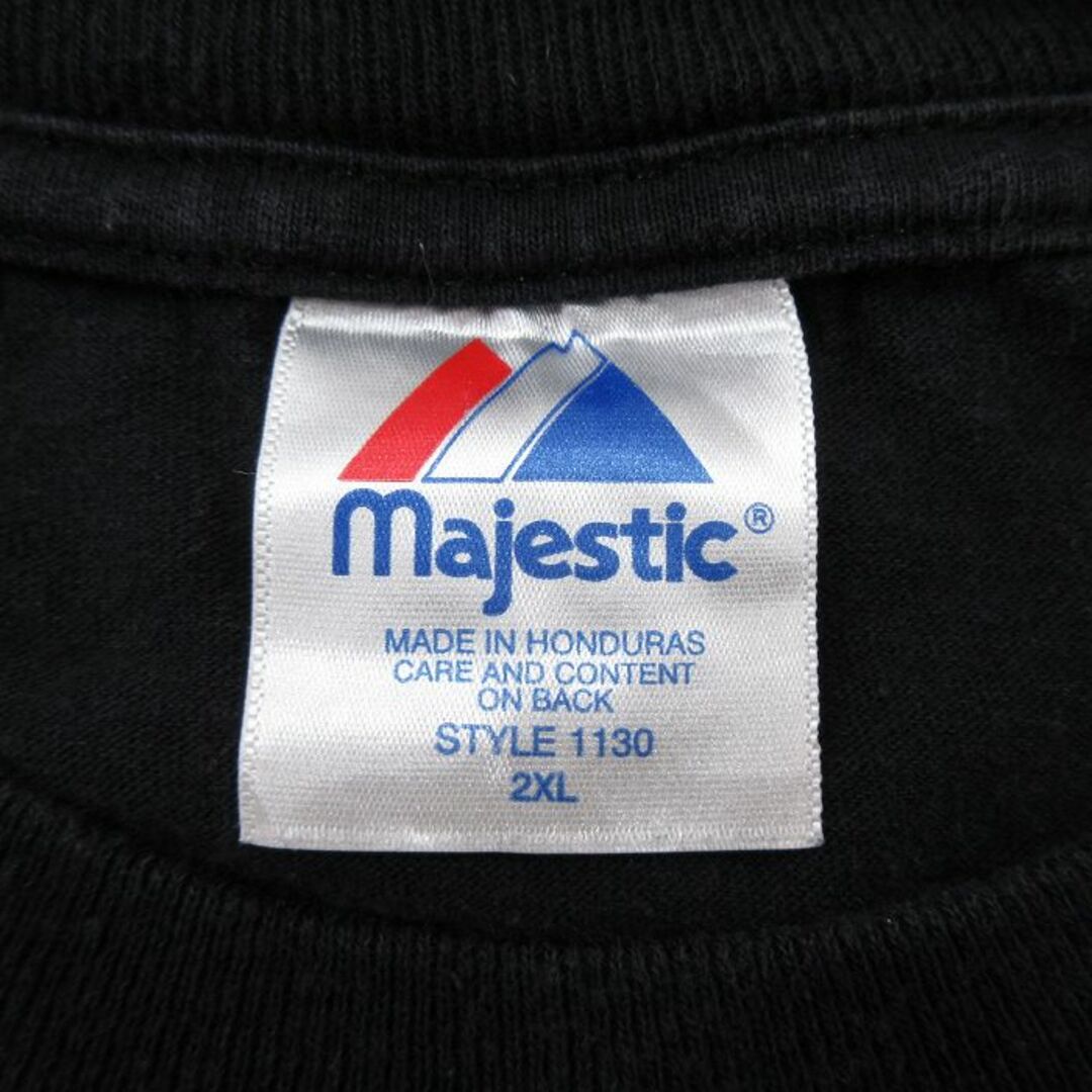 Majestic(マジェスティック)のXL★古着 マジェスティック 半袖 ビンテージ Tシャツ メンズ 00年代 00s MLB シカゴホワイトソックス ジョンダンクス 50 大きいサイズ ロング丈 コットン クルーネック 黒 ブラック メジャーリーグ ベースボール 野球 23may01 中古 メンズのトップス(Tシャツ/カットソー(半袖/袖なし))の商品写真