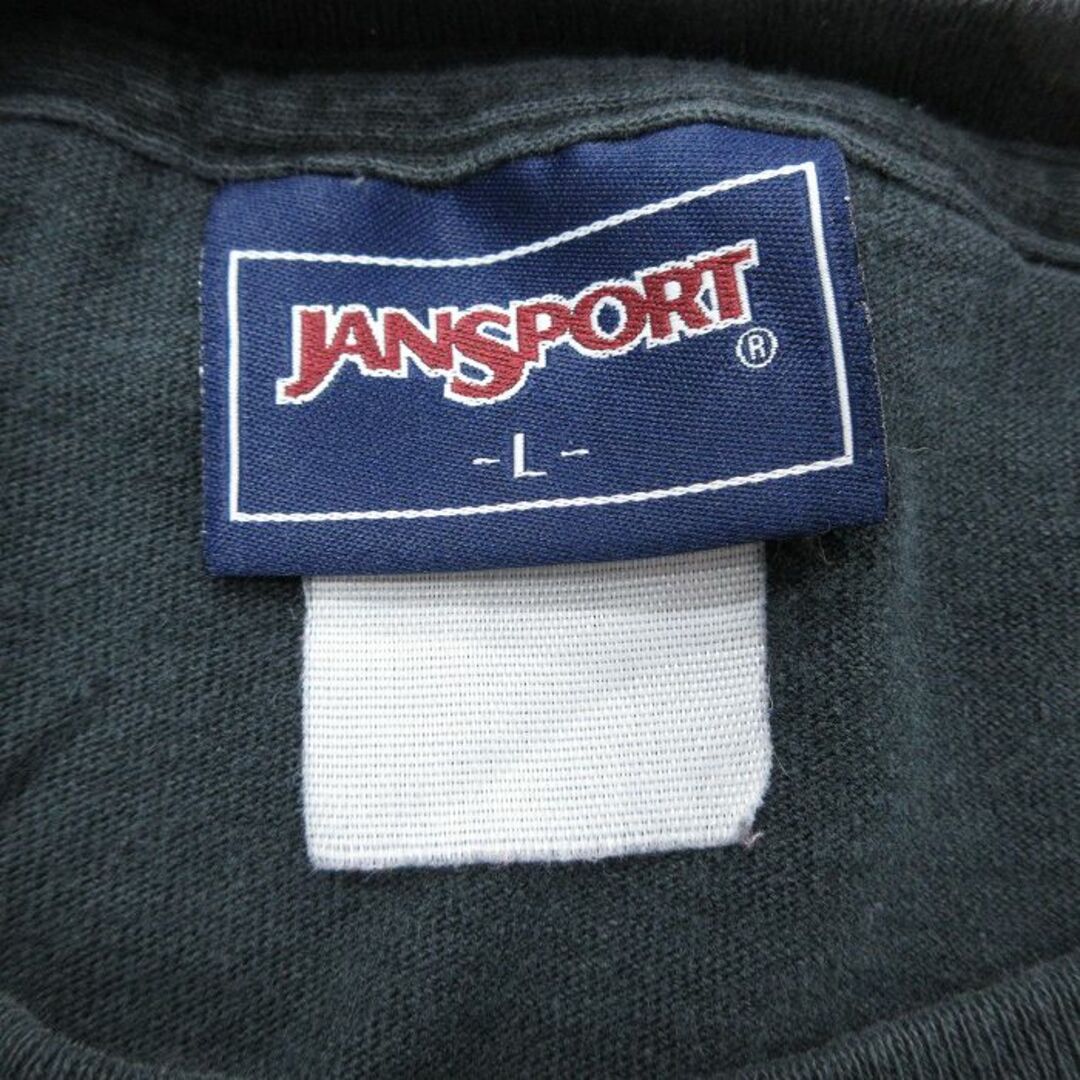 JANSPORT(ジャンスポーツ)のXL★古着 ジャンスポーツ 半袖 ビンテージ Tシャツ メンズ 00年代 00s ナイアガラ大学 white クルーネック 黒 ブラック 23may01 中古 メンズのトップス(Tシャツ/カットソー(半袖/袖なし))の商品写真