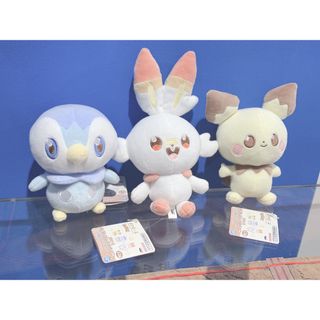 ポケモン　ポケットモンスター　ポケピースぬいぐるみ 3種セット(キャラクターグッズ)