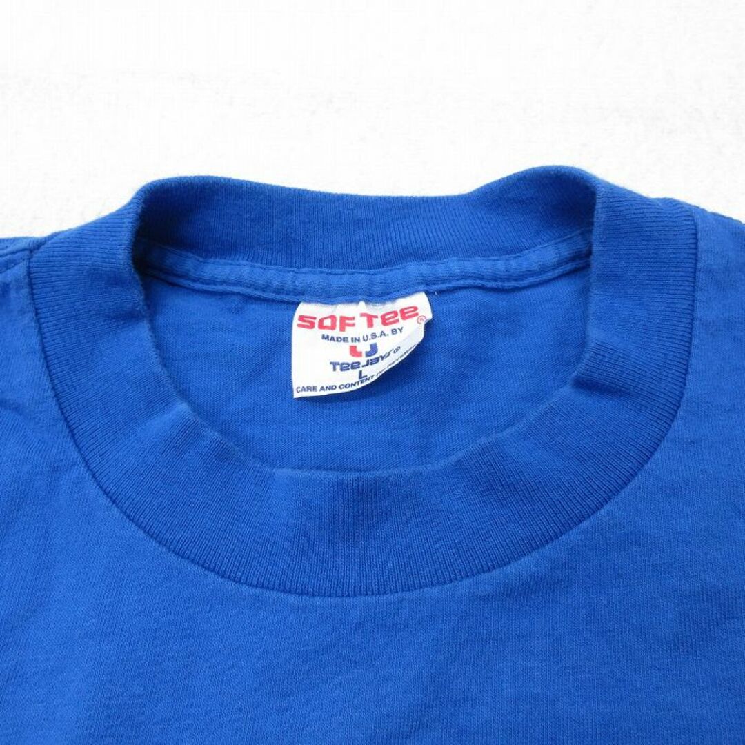 XL★古着 半袖 ビンテージ Tシャツ メンズ 90年代 90s ハワイ ヤシの木 コットン クルーネック USA製 青 ブルー 23may08 中古 メンズのトップス(Tシャツ/カットソー(半袖/袖なし))の商品写真