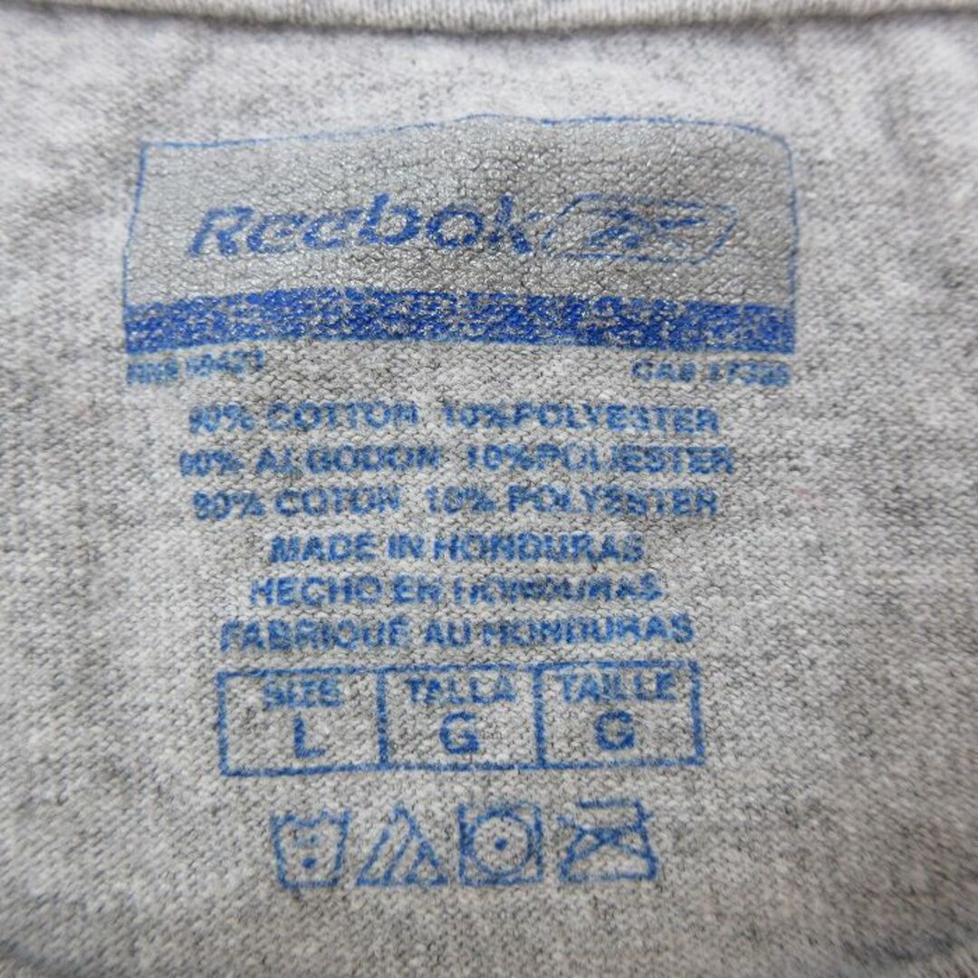 Reebok(リーボック)のXL★古着 リーボック REEBOK 半袖 ビンテージ Tシャツ メンズ 00年代 00s NFL ニューイングランドペイトリオッツ ワンポイントロゴ 大きいサイズ クルーネック グレー 霜降り アメフト スーパーボウル 23may10 中古 メンズのトップス(Tシャツ/カットソー(半袖/袖なし))の商品写真