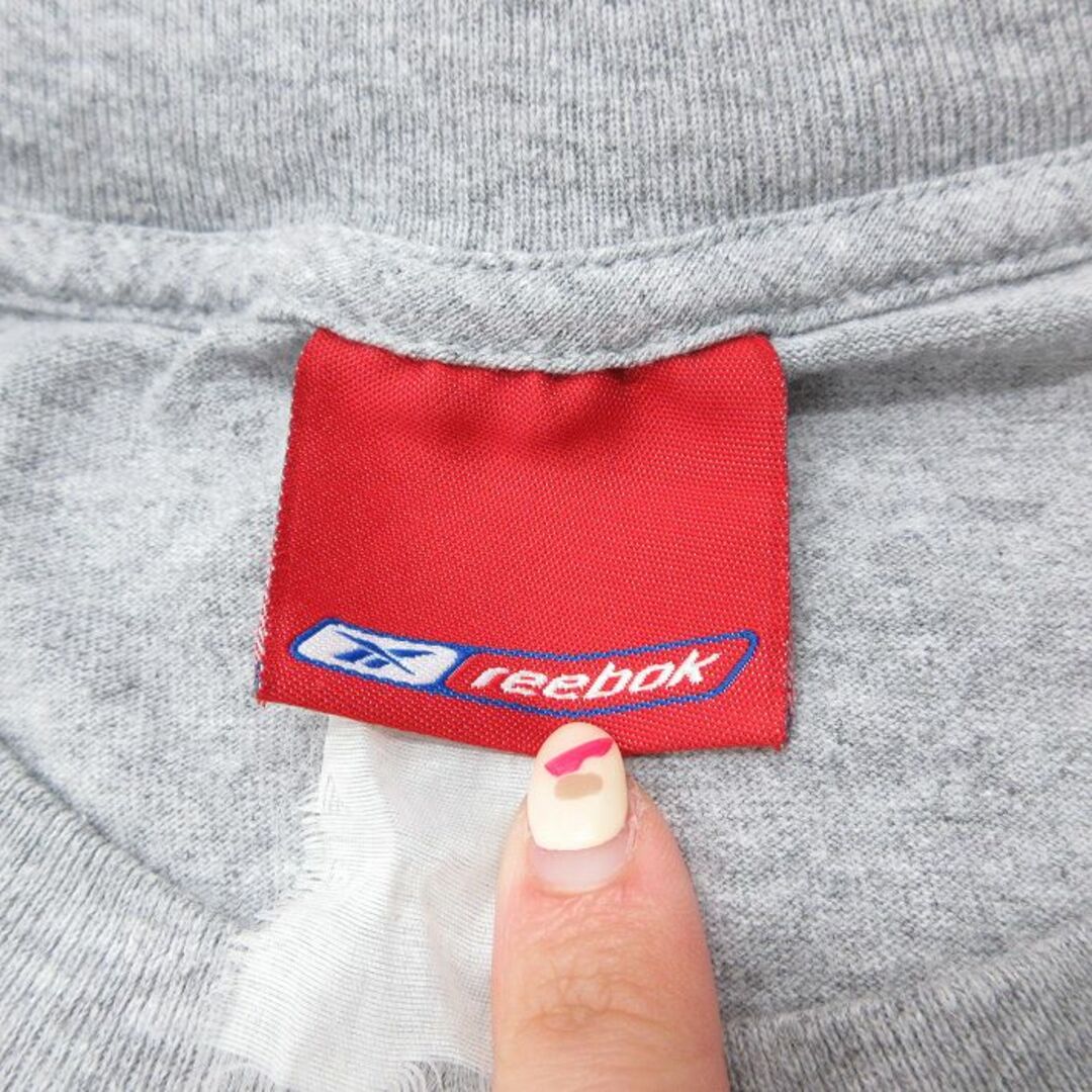 Reebok(リーボック)のXL★古着 リーボック REEBOK 半袖 ビンテージ Tシャツ メンズ 00年代 00s NFL ニューイングランドペイトリオッツ 大きいサイズ クルーネック グレー 霜降り アメフト スーパーボウル 23may10 中古 メンズのトップス(Tシャツ/カットソー(半袖/袖なし))の商品写真