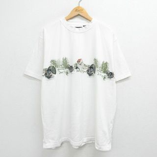 XL★古着 レッドヘッド 半袖 ビンテージ Tシャツ メンズ 00年代 00s クジャク 大きいサイズ コットン クルーネック 白 ホワイト 23may11 中古(Tシャツ/カットソー(半袖/袖なし))