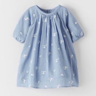 ザラキッズ(ZARA KIDS)のザラベビー　花柄刺繍ワンピース　95 98 100　(ワンピース)