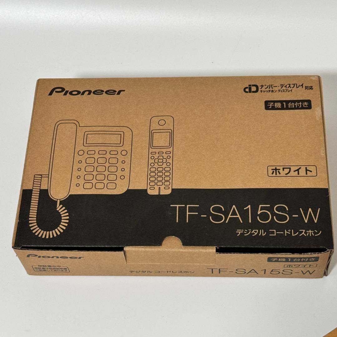 Pioneer(パイオニア)のパイオニア　TF-SA15S-W　デジタルコードレス電話機　親機中古　☆子機新品 スマホ/家電/カメラのスマートフォン/携帯電話(その他)の商品写真