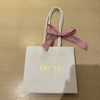 クリスチャンディオール(Christian Dior)の美品DIOR ショップ袋　ピンクリボン付き　小(ショップ袋)
