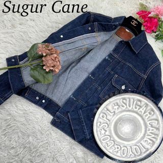 シュガーケーン(Sugar Cane)のシュガーケーン メンズ Sサイズ デニムジャケット ロゴ皮パッチ ロゴボタン(Gジャン/デニムジャケット)