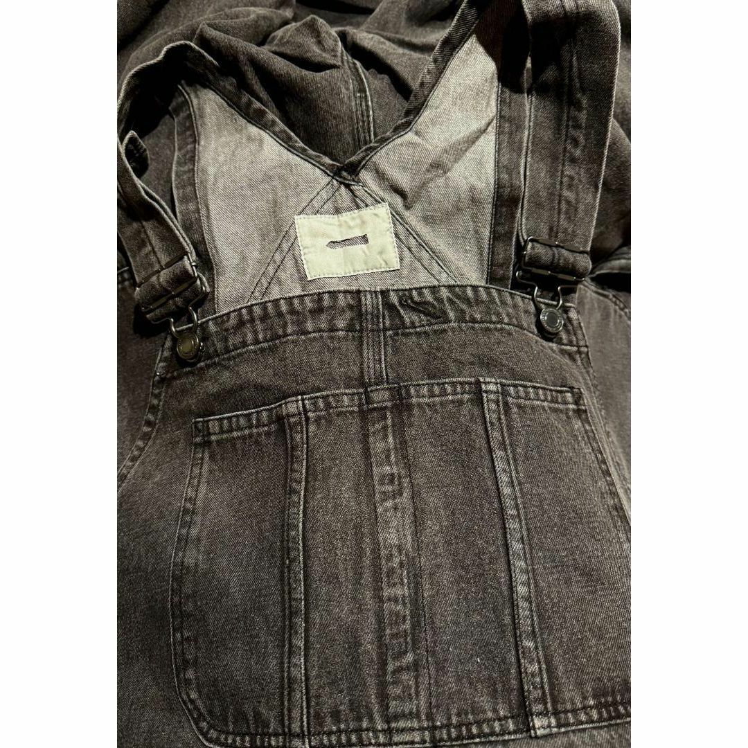 ARGUE(アギュー)のARGUE OVERSIZED LADY OVERALL DENIM BLACK レディースのパンツ(サロペット/オーバーオール)の商品写真