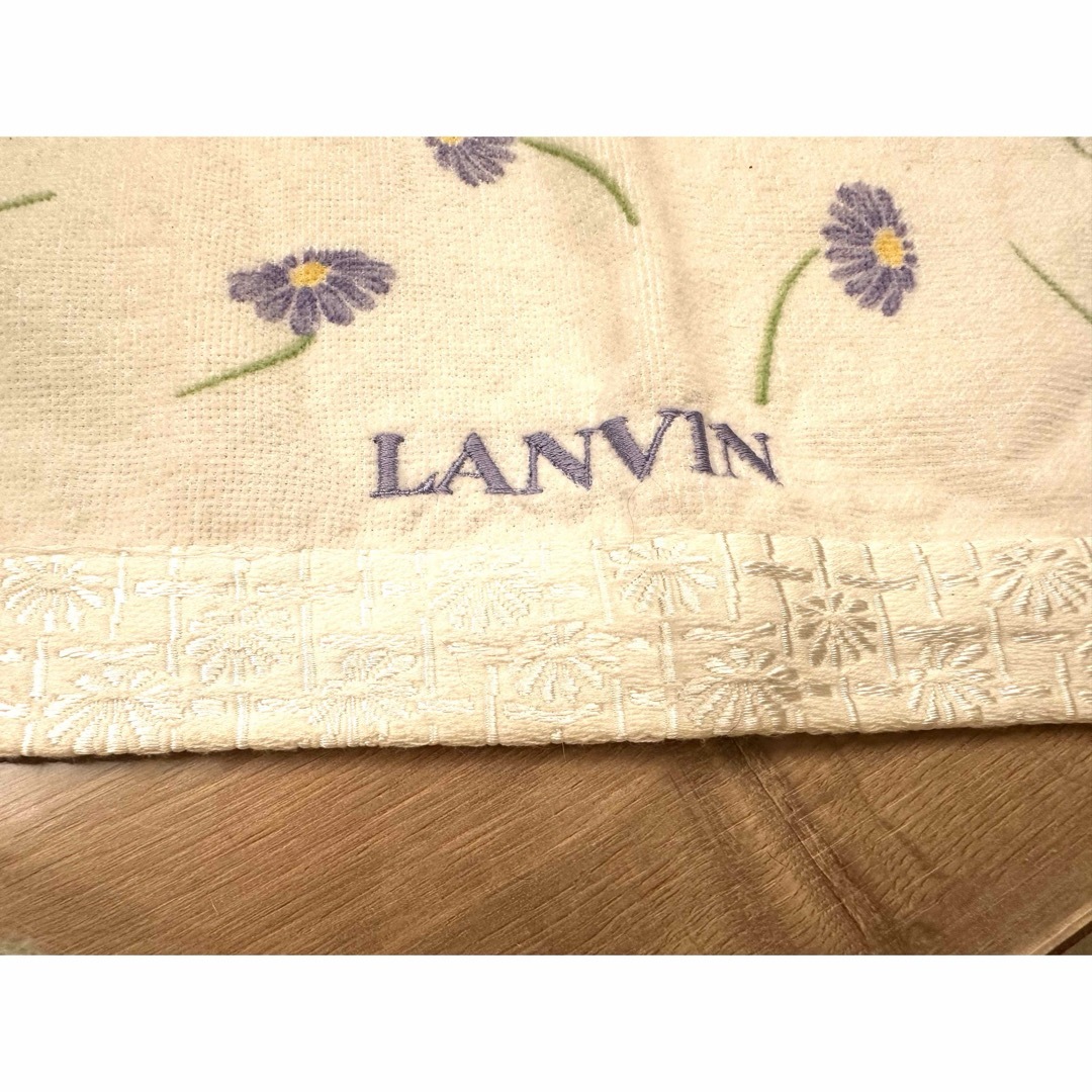 LANVIN(ランバン)の未使用/LANVINランバン タオルハンカチ おしゃれ膝掛け レディースのファッション小物(ハンカチ)の商品写真