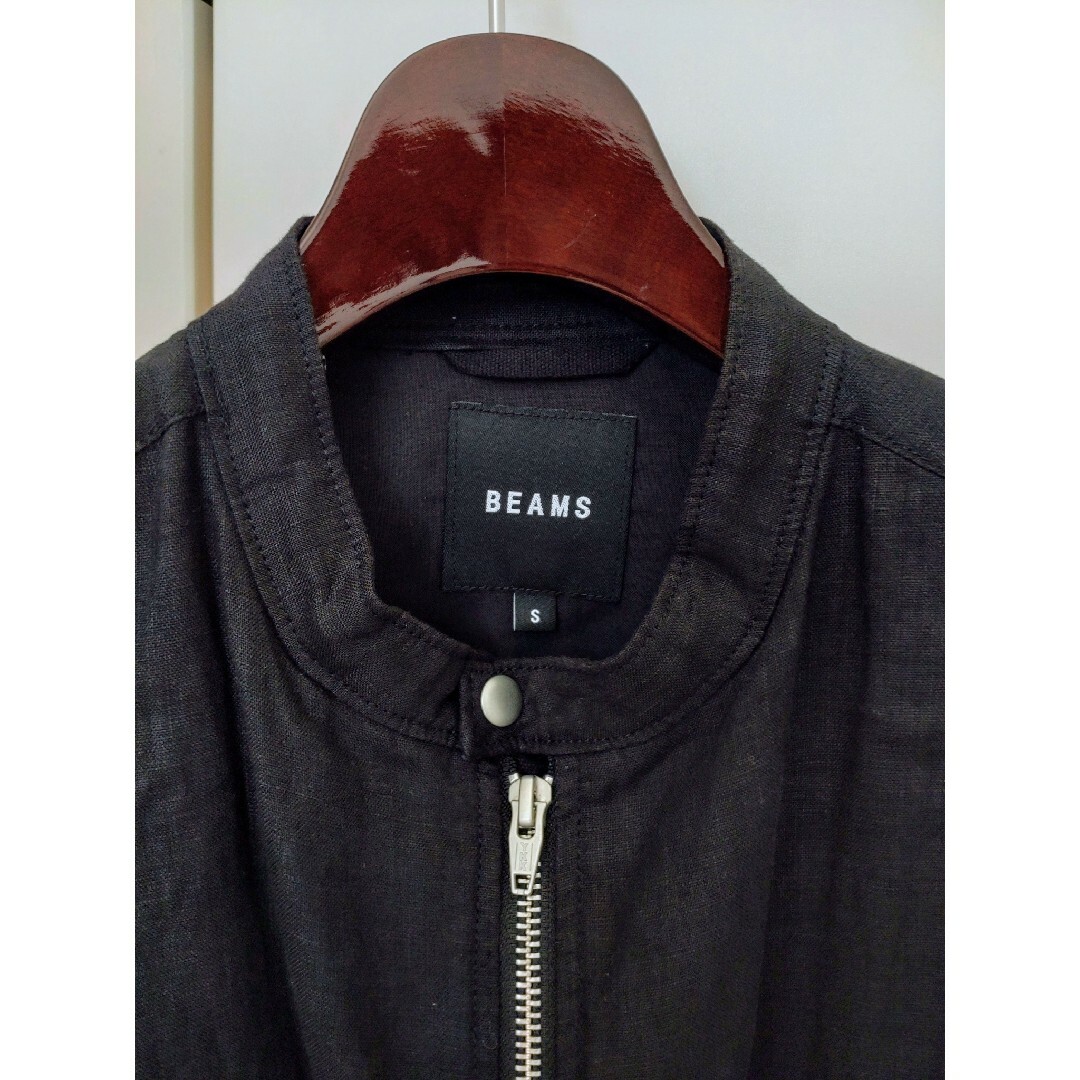 BEAMS(ビームス)の【美品】BEAMS/フレンチリネン　ライダースジャケット メンズのジャケット/アウター(ライダースジャケット)の商品写真