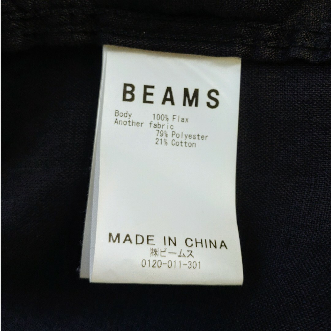 BEAMS(ビームス)の【美品】BEAMS/フレンチリネン　ライダースジャケット メンズのジャケット/アウター(ライダースジャケット)の商品写真