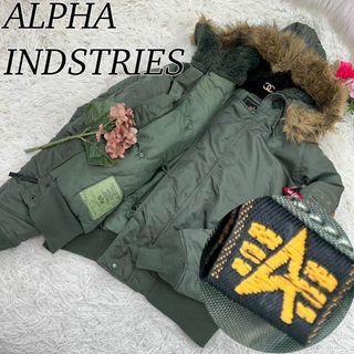 アルファインダストリーズ(ALPHA INDUSTRIES)のアルファインダストリーズ メンズ Lサイズ ミリタリージャケット ファー ボア(ミリタリージャケット)