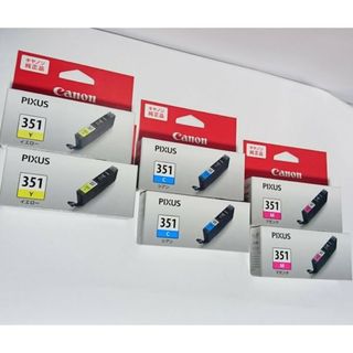 キヤノン(Canon)のキャノン351マゼンタ2箱,351シアン2箱351イエロー2箱セット新品(PC周辺機器)