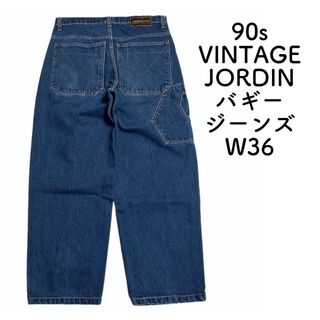 ヴィンテージ(VINTAGE)のW36 90s JORDIN サイドポケット バギー デニム ジーンズ 古着(デニム/ジーンズ)