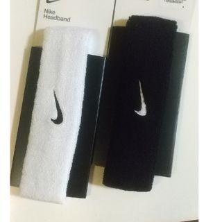 ナイキ(NIKE)のNIKE ヘアバンド ヘッドバンド  黒白セット  NIKEFC(バンダナ/スカーフ)