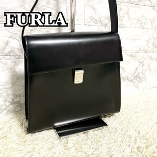 フルラ(Furla)の227★美品★フルラ　ショルダーバッグ　ブラック　セレモニー　ロゴ　レディース(ショルダーバッグ)