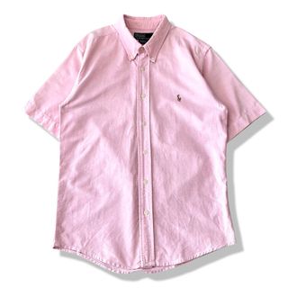 ポロラルフローレン(POLO RALPH LAUREN)の【90s】ポロラルフローレン 半袖 ボタンダウンシャツ ピンク L ポニーロゴ(シャツ)