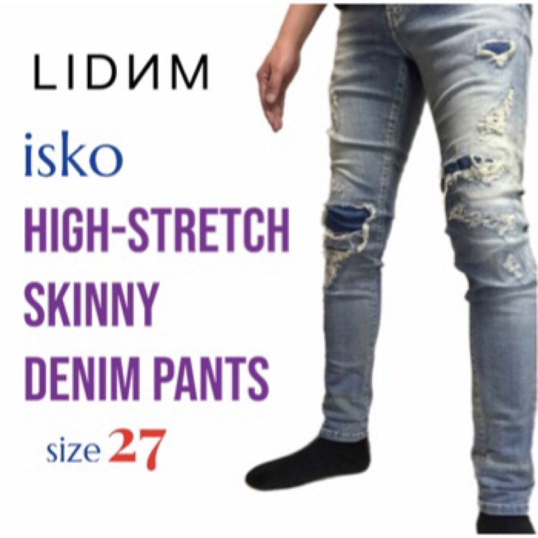 LIDNM(リドム)のISKO HIGH STRETCH SKINNY DENIM PANTS メンズのパンツ(デニム/ジーンズ)の商品写真