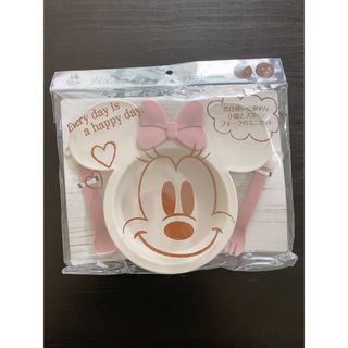 ディズニー(Disney)のお皿 スプーン&フォークセット ミニーちゃん/幼児 子供用(離乳食器セット)