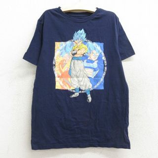 オールドネイビー(Old Navy)の古着 オールドネイビー OLDNAVY 半袖 Tシャツ キッズ ボーイズ 子供服 ドラゴンボール 孫悟空 コットン クルーネック 紺 ネイビー 23may19(シャツ/カットソー)